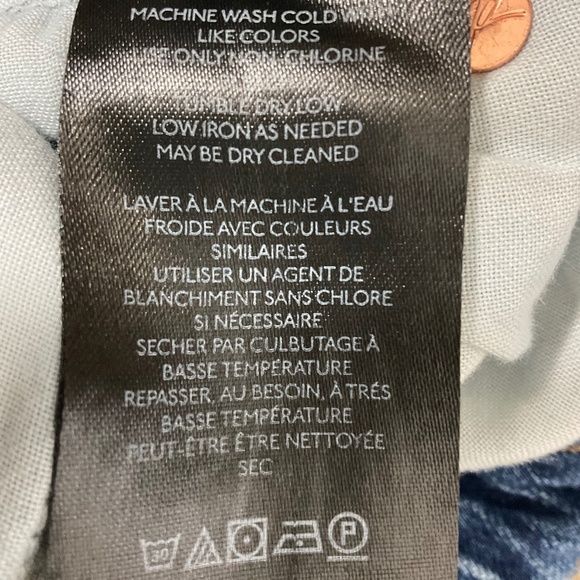 We The Free Free People Mid Rise Distressed Straight Leg Jeans Size 27 - Picture 11 of 13